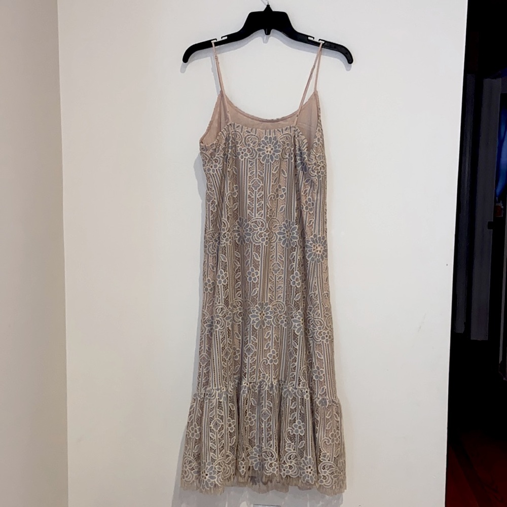 Anthropologie Cream Lace Dress - Picture 6 of 16